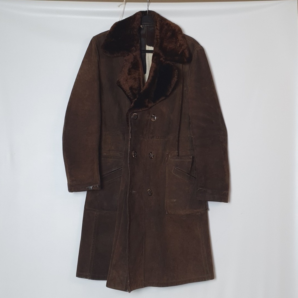 Saks Fifth Avenue Shearling Double Breasted Coat